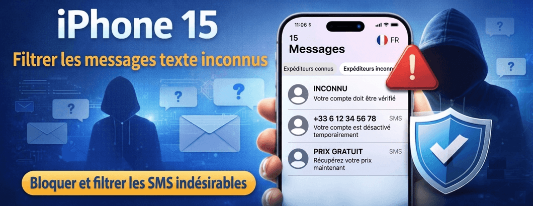 Bloquer les SMS spam sur iPhone 15